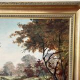 Diptych of oils on canvas signed Rialet