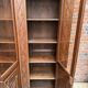 Large oak pharmacy display cabinet