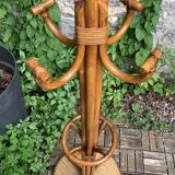 Vintage rattan parrot coat rack 1970