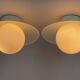 Pair of Space Age Glass & Ceramic Ceiling Lights, 1950's