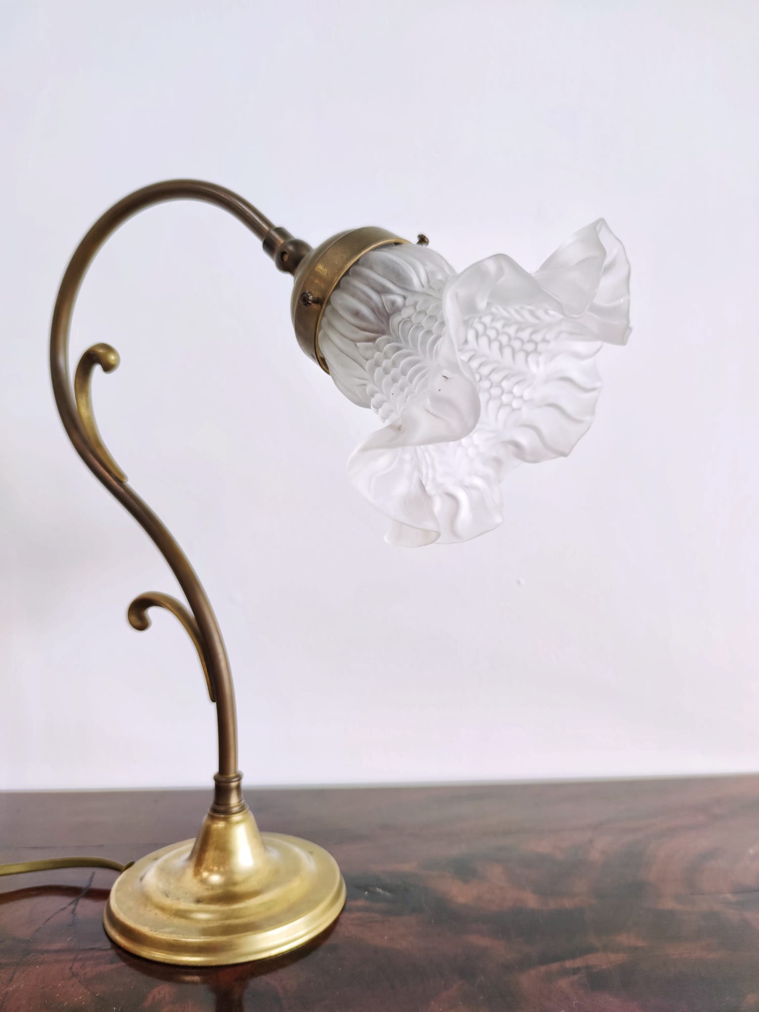 Table lamp in brass art deco tulip 1930