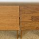2 vintage bedside tables compass feet 50s