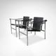 Fauteuil vintage LC1 par Le Corbusier et al pour Cassina, ensemble de 3