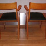 Pair of vintage bridge armchairs