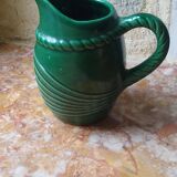 Green water pitcher by Poët Laval, Art Deco headband model