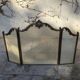 Brass fire screen with 2 leaves
