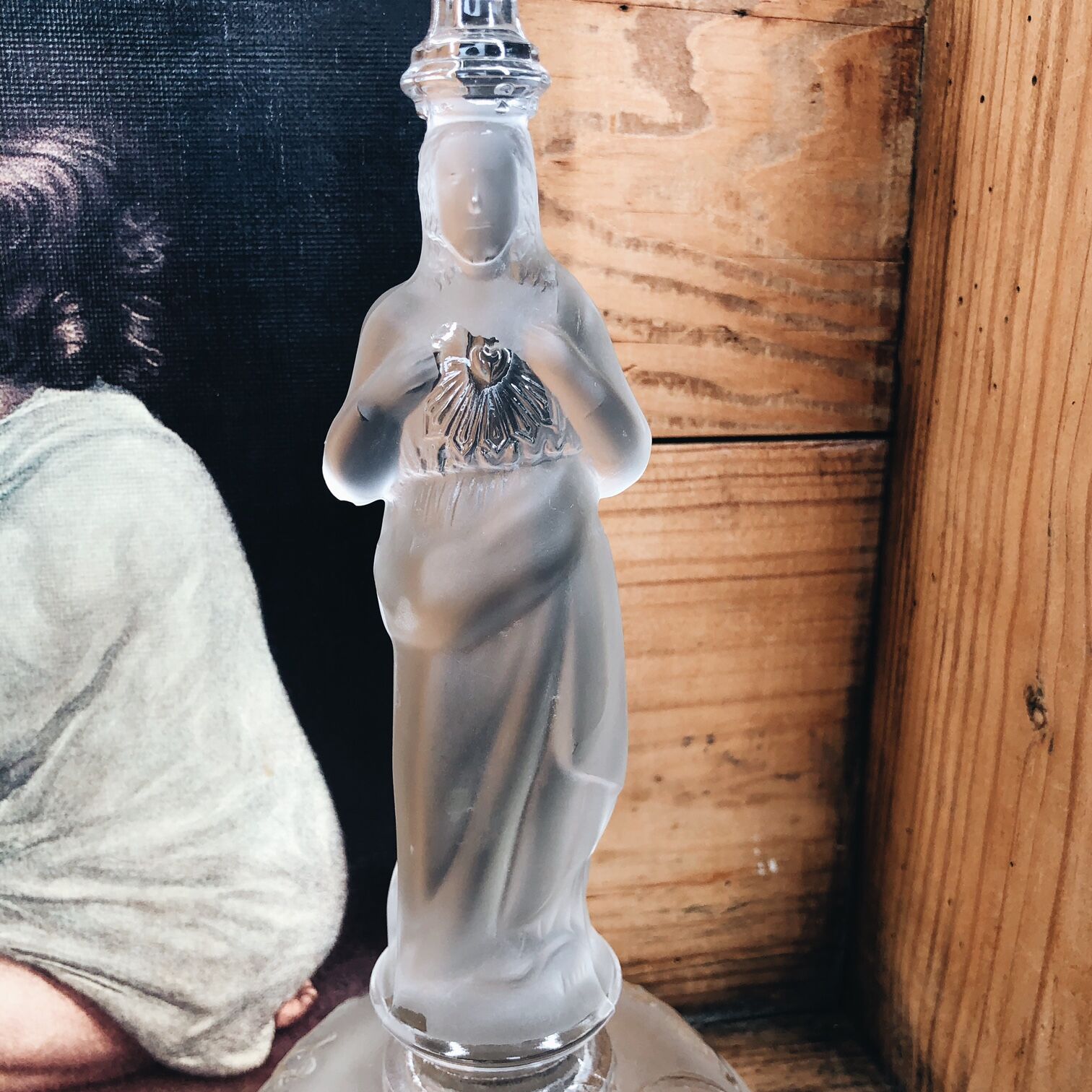 Duo of religious candle holders Val Saint Lambert – Circa 1900