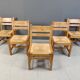 Set of 5 pine wood chairs by GM Mobler, 1960s