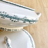 19th century "opaque Gien" iron clay tureen