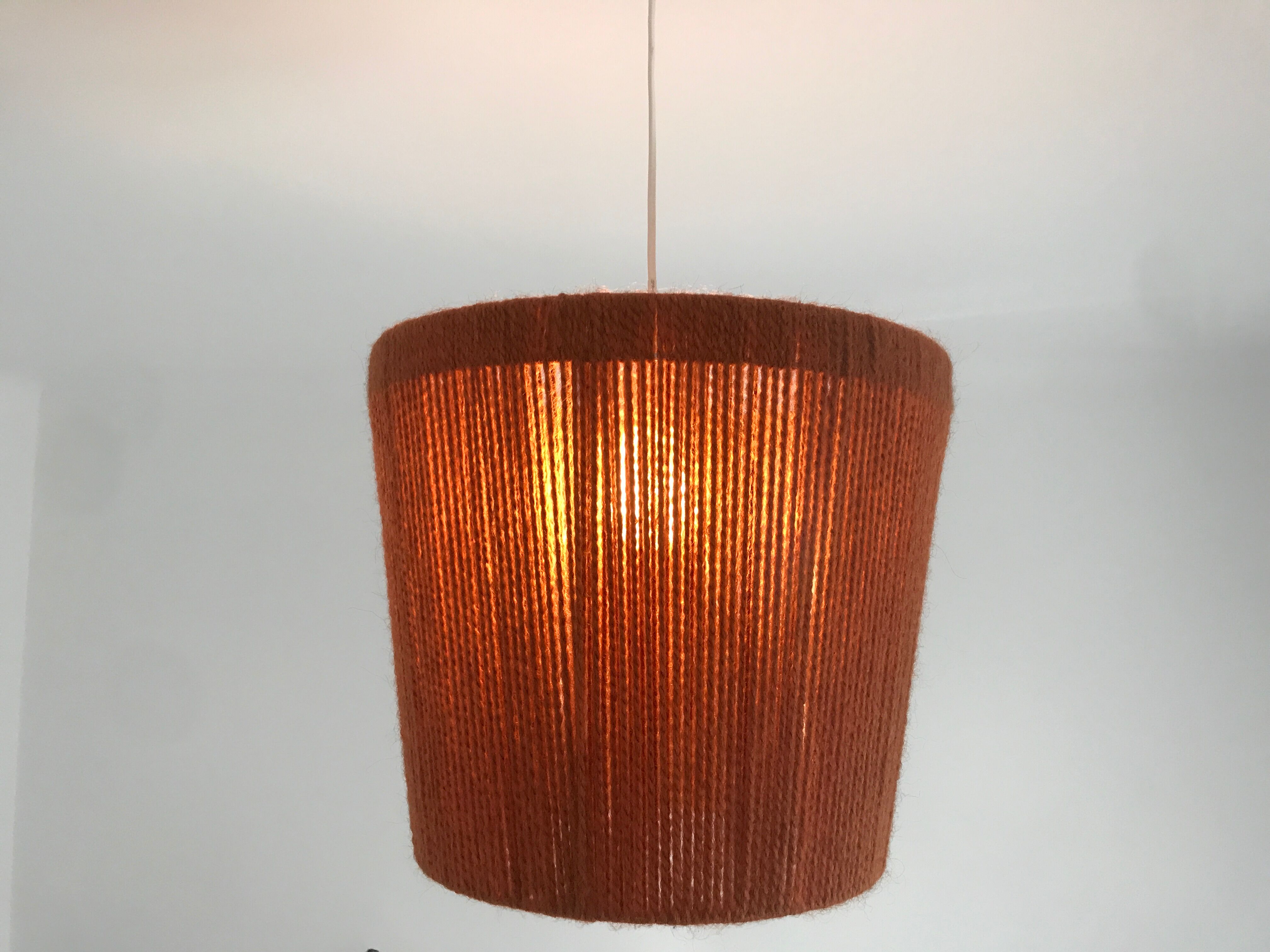 Orange wool lampshade