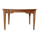 Bureau ancien à double tiroir, pieds gainés, XIXème