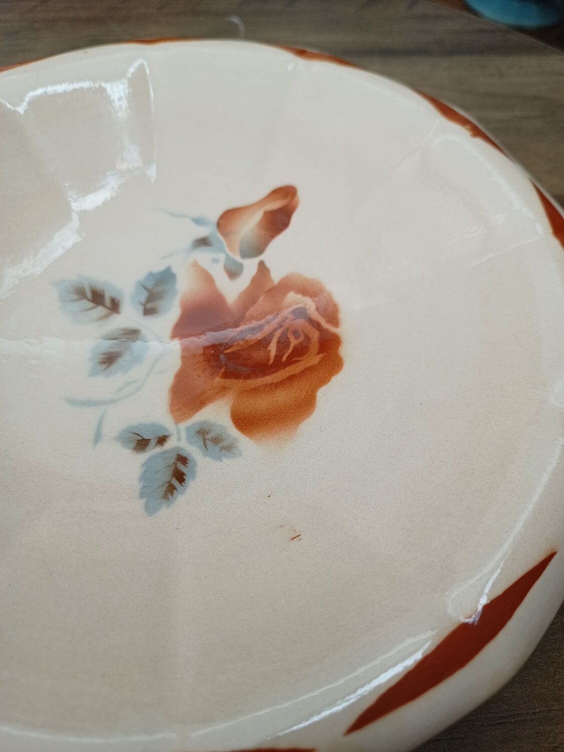 Round dish digoin Sarreguemines France