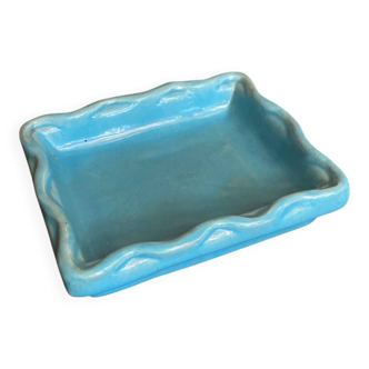 Old Poche D YRONDY Turquoise Blue Ceramic Made In France Wine
