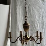 Lustre classique doré à 5 bras de lumière