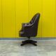 Brown leather chesterfield directors armchair