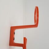 Set of Three Space Age Plastic Orange Wall Hooks by KM Austria, 1960s
