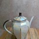 Art Deco coffee service Limoges Unique signed Pailles – 27 pieces in iridescent porcelain