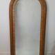 Wood and rattan mirror