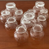 Set of 12 old small fine glasses