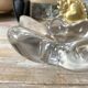 Ashtray in glass crystal in the shape of a star.