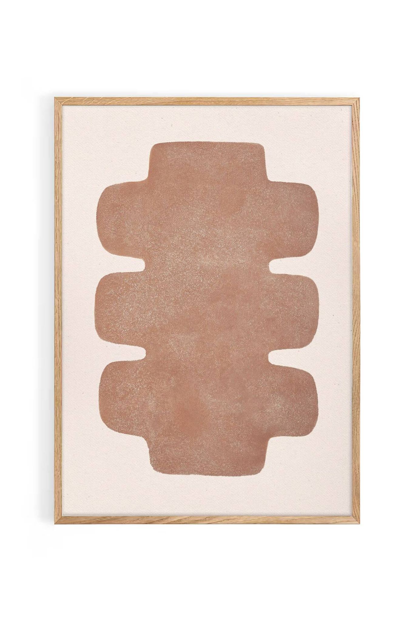 Peinture sur papier terracotta signée Eawy