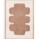 Painting on terracotta paper signed Eawy