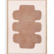 Peinture sur papier terracotta signée Eawy