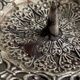 Antique Small Table Candlestick Holder Silver Plated Bronze Chiseled France