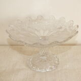 Old 19th Foot Cast Crystal Display Cup Twisted