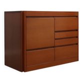 Cabinet bar 4D de la série Angelo Mangiarotti en noyer italien des années 1970