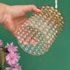 Vintage amber glass bubble suspension globe