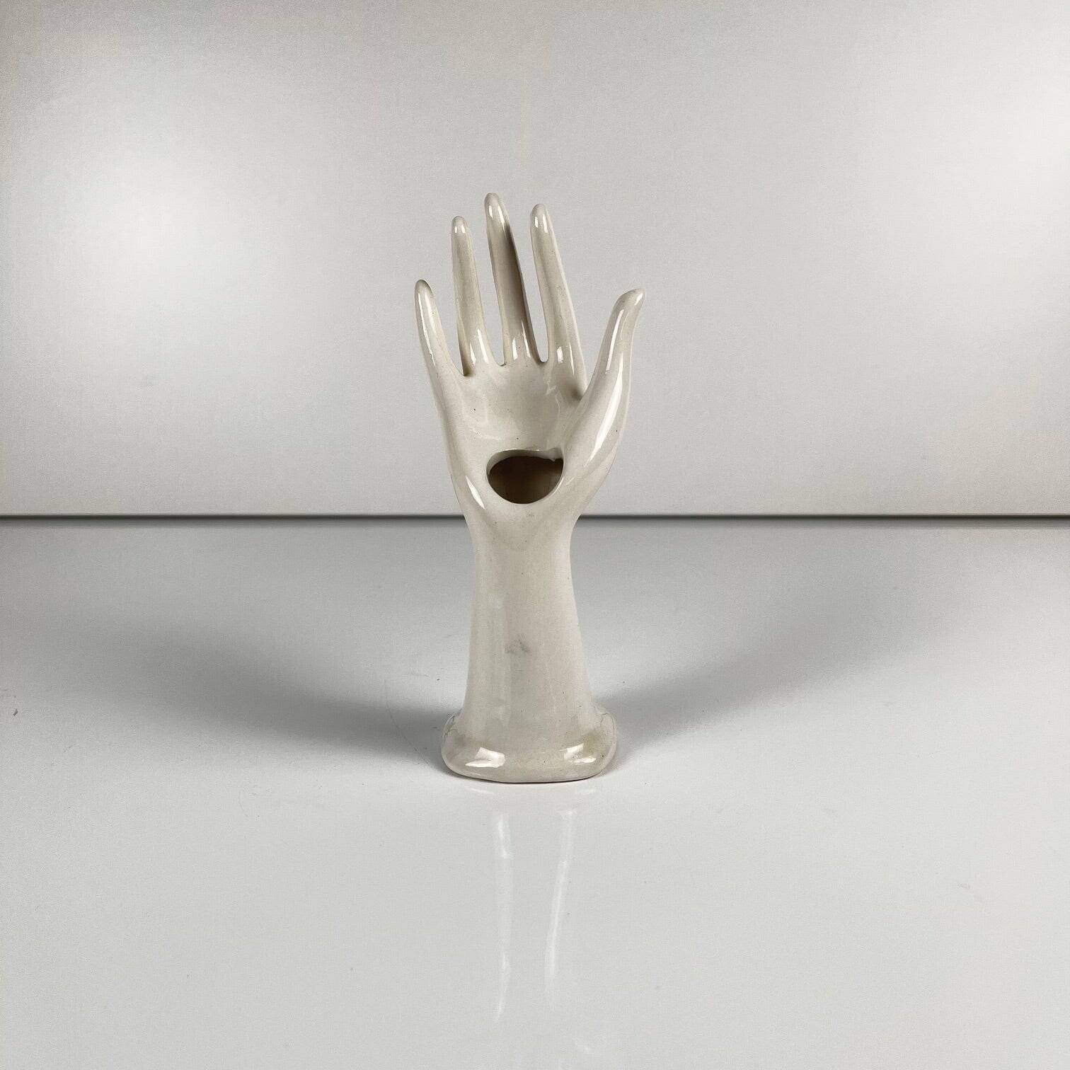 White porcelain single-stem vase