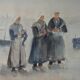 Watercolor "The Breton Women"