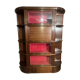 Modular display cabinet in mahogany
