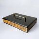 Christian Dior style lucite & rattan vanity box, 1970s
