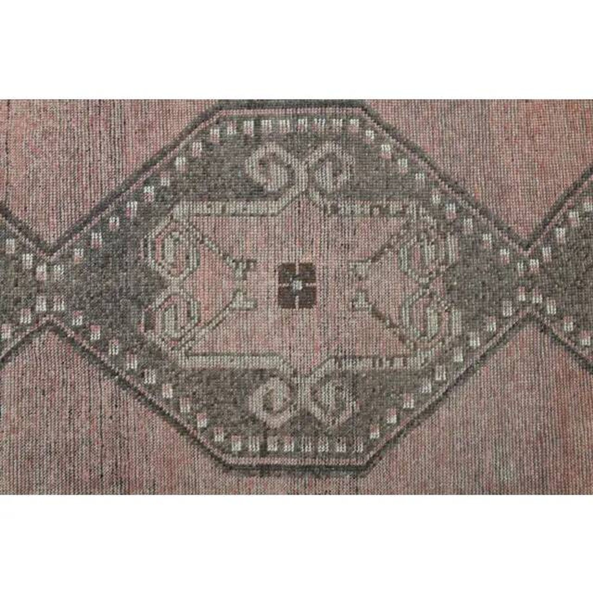 Vintage Turkish Handmade Wool Oushak Runner Rug 121x352
