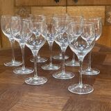 Série 10 verres à vin en cristal de Sèvres - modèle Arpèges