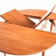 Table ronde/ovale de style scandinave av rallonge. Bois de teck. France, 60