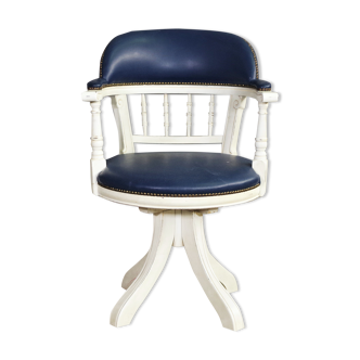 Fauteuil pivotant de style maritime années 80