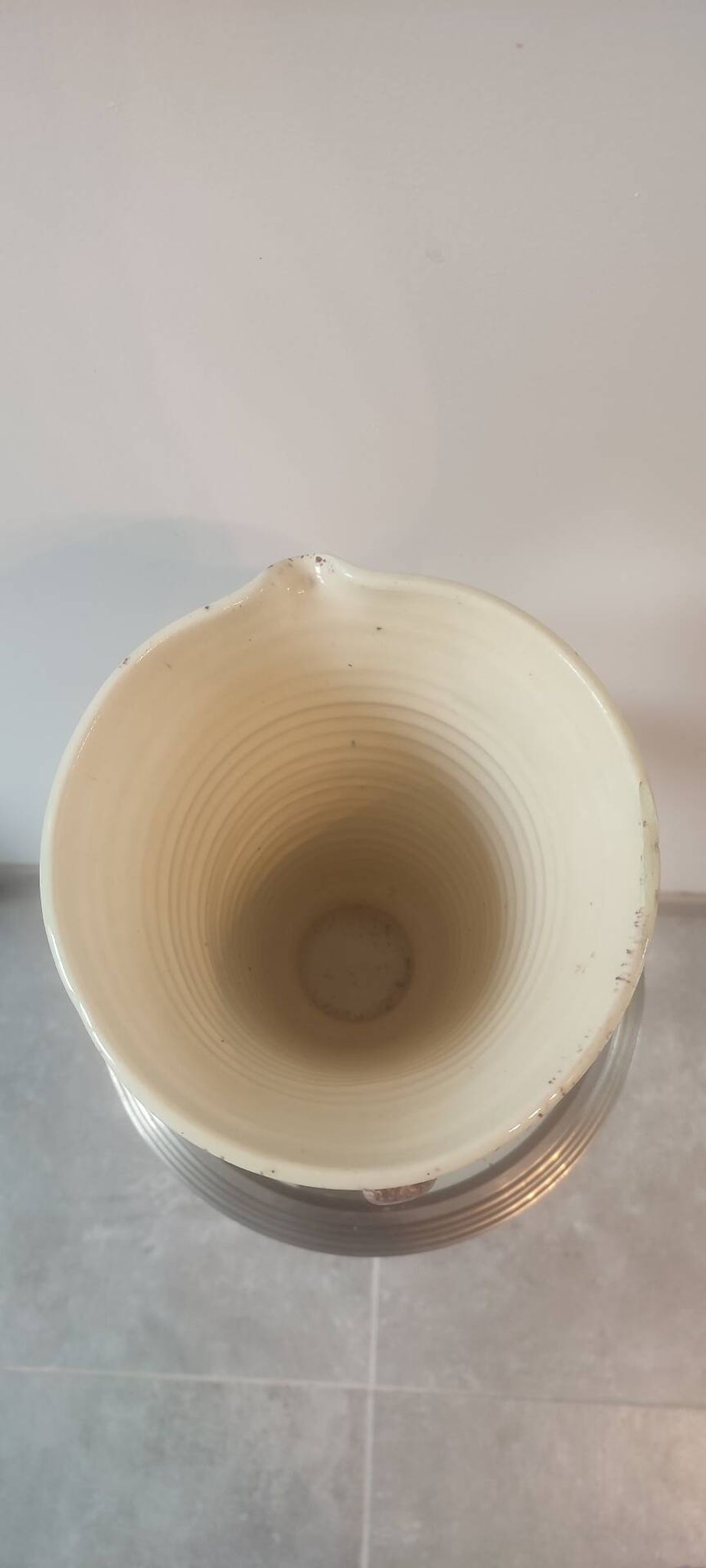Large conical pitcher vase Accolay ceramics