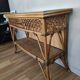 Vintage rattan console