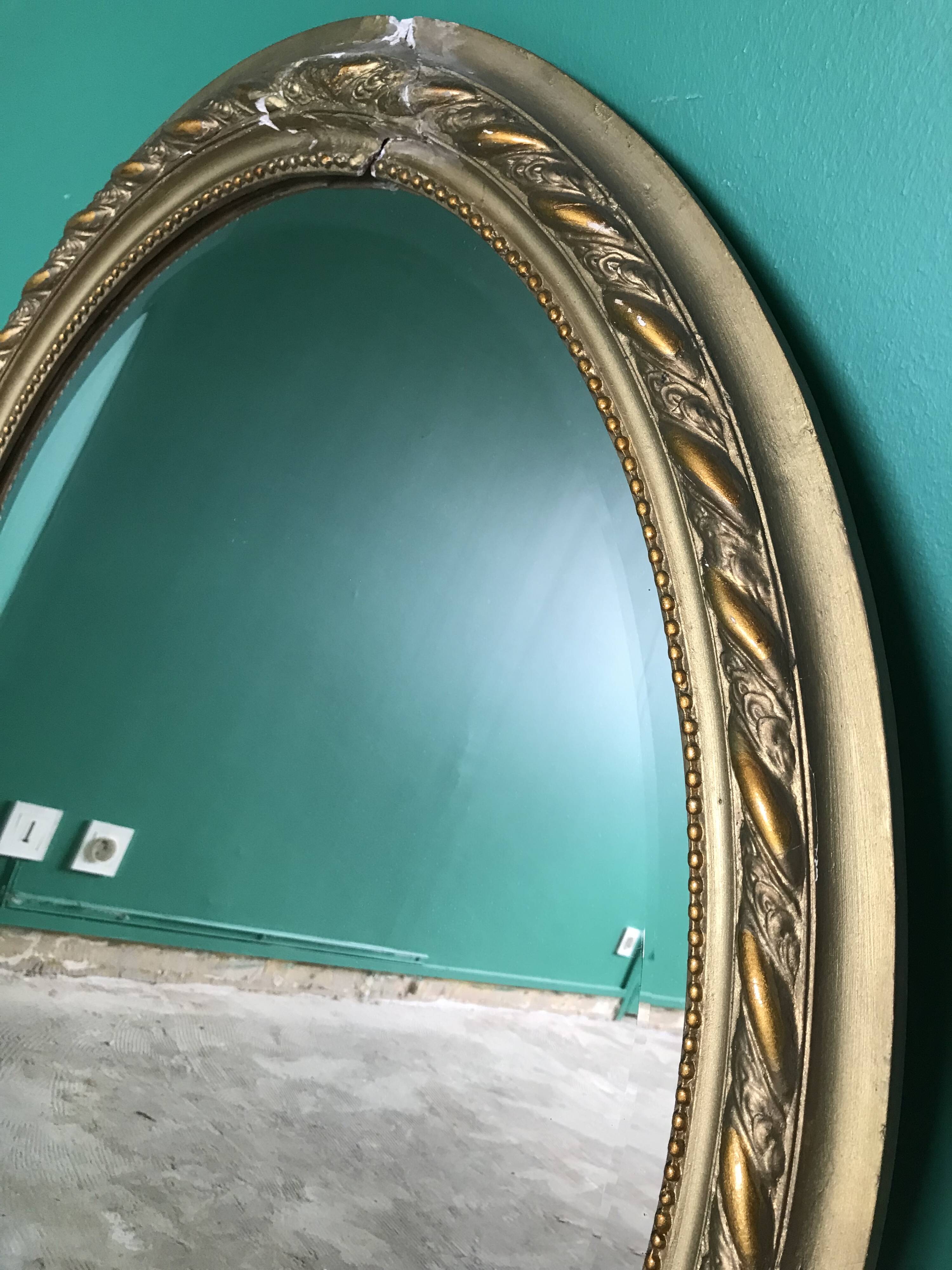 Napoleon III oval mirror