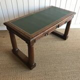 Oak and leather desk. Restored.