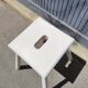 White wooden workshop stool