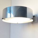 Chromed metal and glass wall lamp by Bruno Gatta for Stilnovo, Italy 1960's