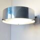 Chromed metal and glass wall lamp by Bruno Gatta for Stilnovo, Italy 1960's