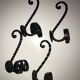 Black wrought iron coat hooks