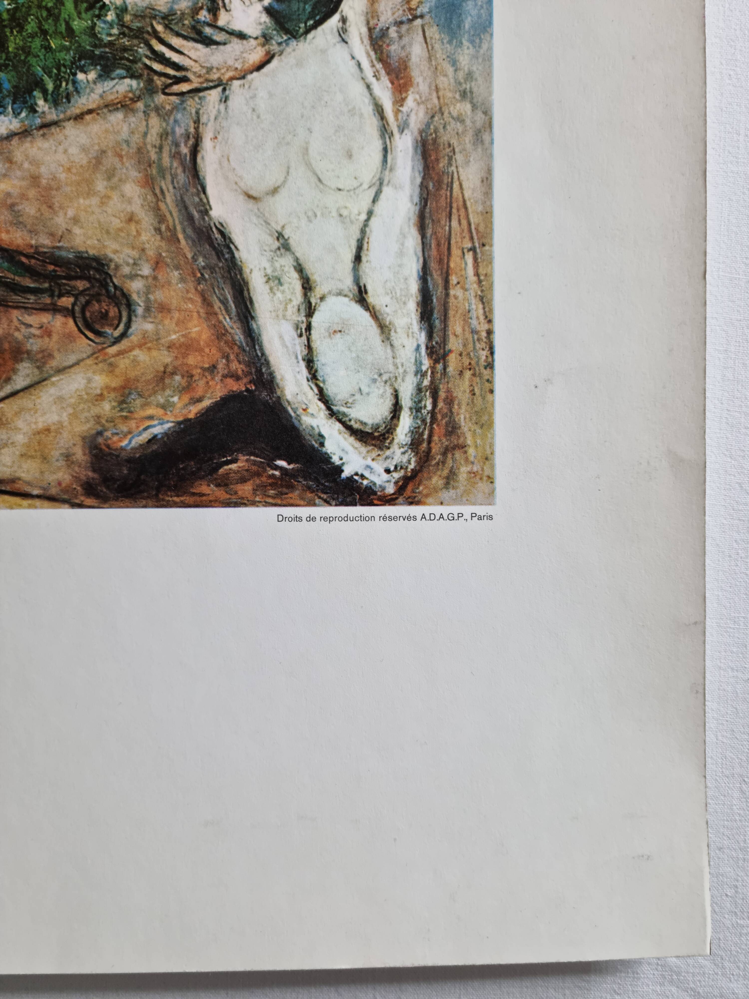 Poster after Marc Chagall "the red roofs" 63 cm by 75 cm