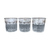 Lot de 3 anciens pots en verre à confiture