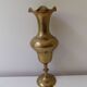 Gilded brass vase with engraved patterns (17 cm)